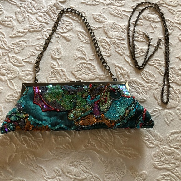 Handbags - Jewel toned evening clutch